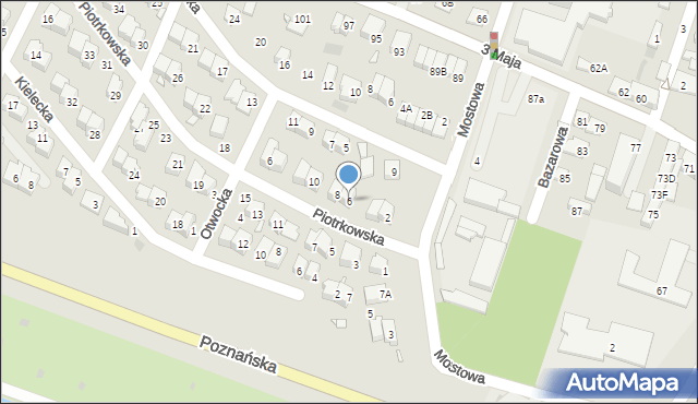 Pruszków, Piotrkowska, 6, mapa Pruszków