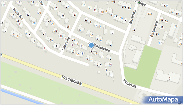 Pruszków, Piotrkowska, 7, mapa Pruszków