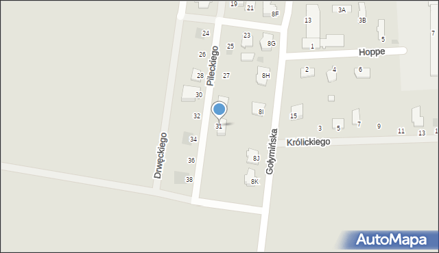 Przasnysz, Pileckiego Witolda, rtm., 31, mapa Przasnysz