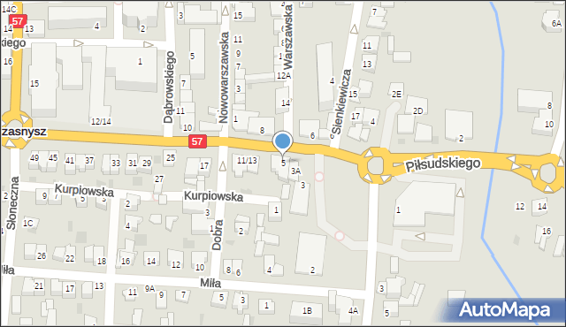 Przasnysz, Piłsudskiego Józefa, marsz., 5, mapa Przasnysz