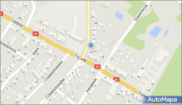 Przedbórz, Piotrkowska, 4, mapa Przedbórz