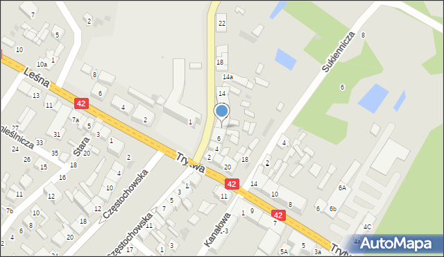 Przedbórz, Piotrkowska, 8, mapa Przedbórz