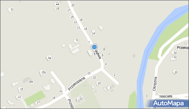 Przemyśl, Piaskowa, 5, mapa Przemyśla