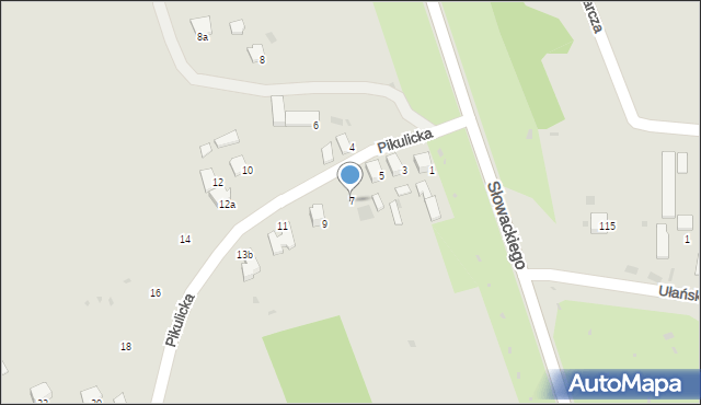 Przemyśl, Pikulicka, 7, mapa Przemyśla