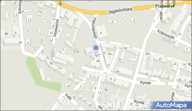 Przeworsk, Piłsudskiego Józefa, marsz., 7a, mapa Przeworsk
