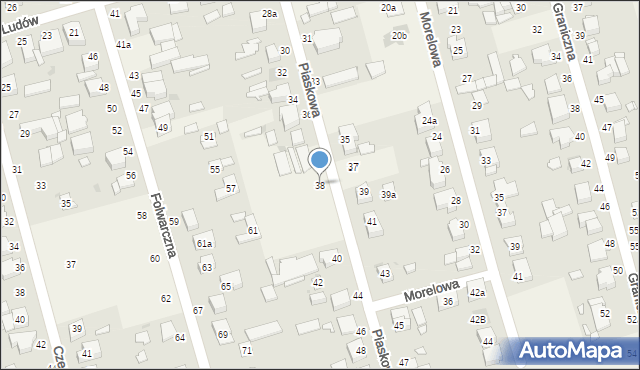 Przeźmierowo, Piaskowa, 38, mapa Przeźmierowo