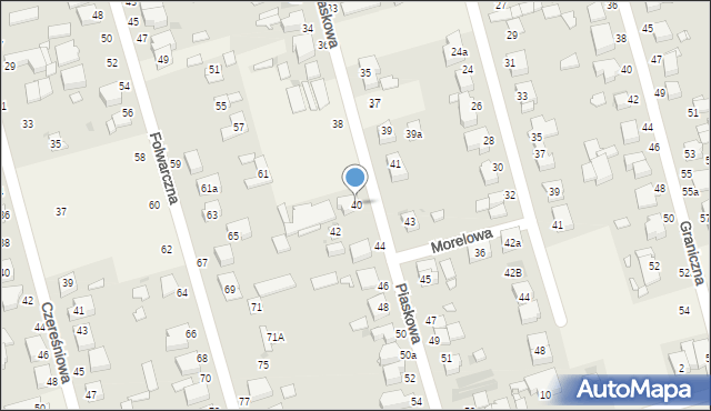 Przeźmierowo, Piaskowa, 40, mapa Przeźmierowo