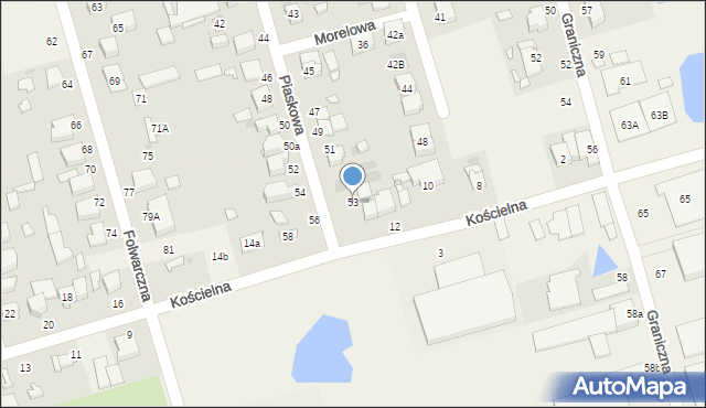 Przeźmierowo, Piaskowa, 53, mapa Przeźmierowo