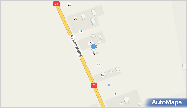 Przyjmo, Piotrkowska, 14, mapa Przyjmo