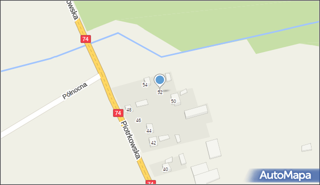 Przyjmo, Piotrkowska, 52, mapa Przyjmo