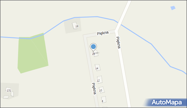 Przyłęk, Piękna, 16, mapa Przyłęk