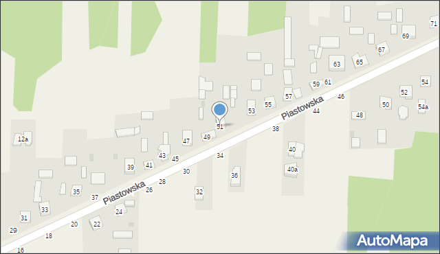 Przymiłowice, Piastowska, 51, mapa Przymiłowice