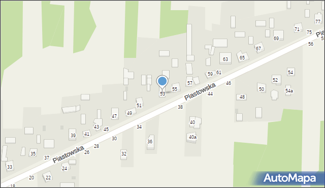 Przymiłowice, Piastowska, 53, mapa Przymiłowice