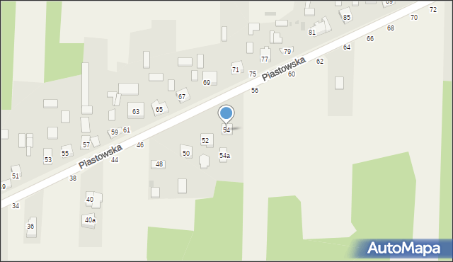 Przymiłowice, Piastowska, 54, mapa Przymiłowice