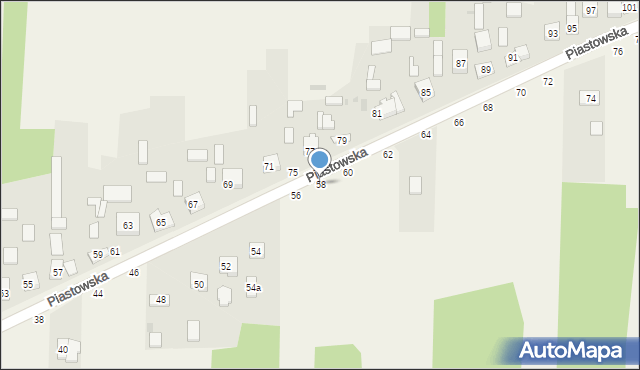 Przymiłowice, Piastowska, 58, mapa Przymiłowice