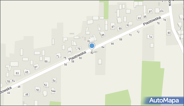 Przymiłowice, Piastowska, 62, mapa Przymiłowice
