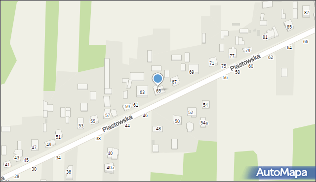 Przymiłowice, Piastowska, 65, mapa Przymiłowice