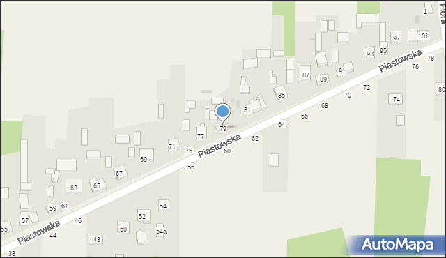 Przymiłowice, Piastowska, 79, mapa Przymiłowice