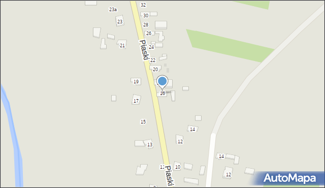 Przyrów, Piaski, 16, mapa Przyrów