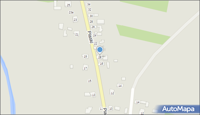 Przyrów, Piaski, 18, mapa Przyrów