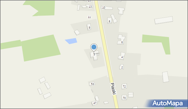 Przyrów, Piaski, 3, mapa Przyrów