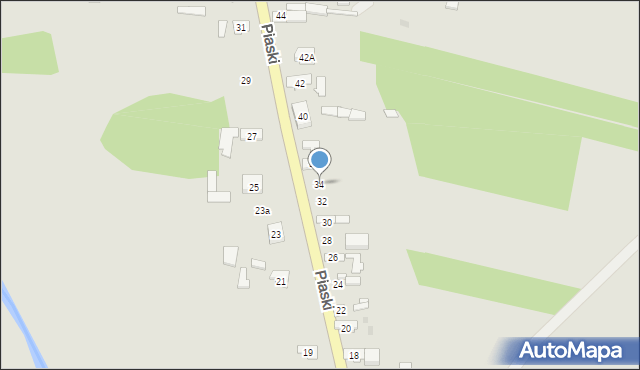 Przyrów, Piaski, 34, mapa Przyrów