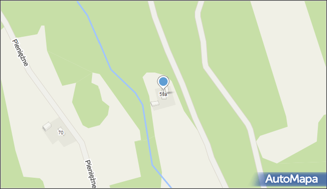 Przysietnica, Pieniężne, 59a, mapa Przysietnica