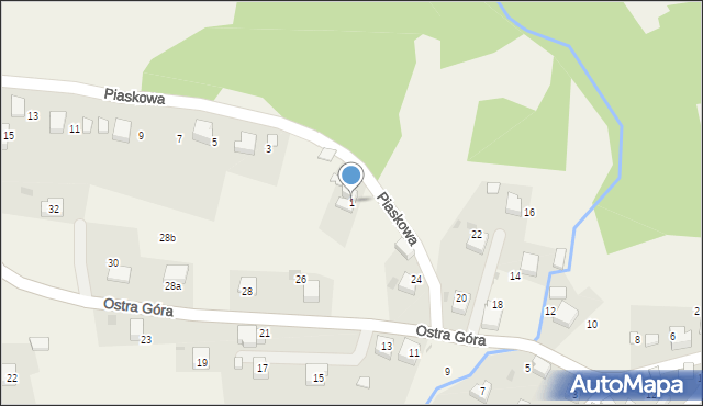 Psary, Piaskowa, 1, mapa Psary