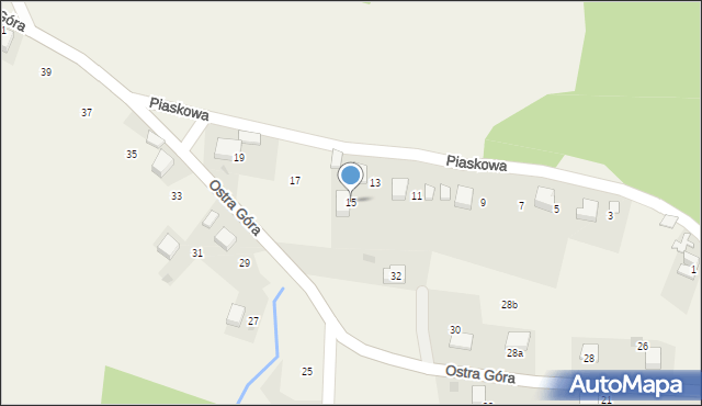 Psary, Piaskowa, 15, mapa Psary