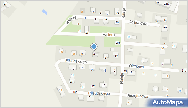 Pszczółki, Piłsudskiego Józefa, marsz., 4, mapa Pszczółki