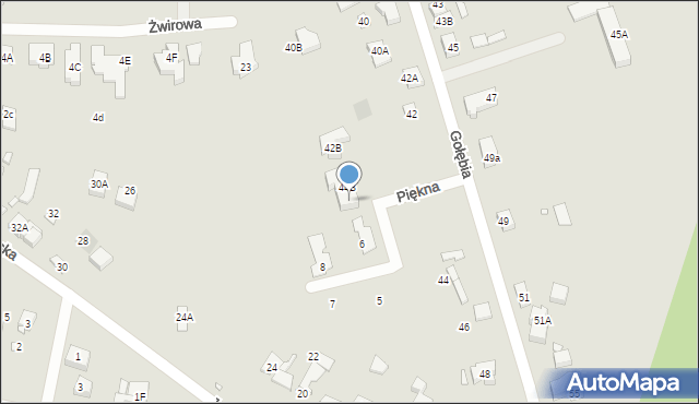 Puszczykowo, Piękna, 4, mapa Puszczykowo