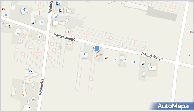 Pyrzowice, Piłsudskiego Józefa, marsz., 8, mapa Pyrzowice