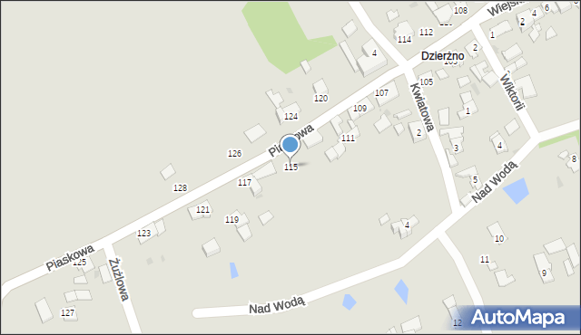 Pyskowice, Piaskowa, 115, mapa Pyskowice