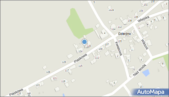 Pyskowice, Piaskowa, 122, mapa Pyskowice