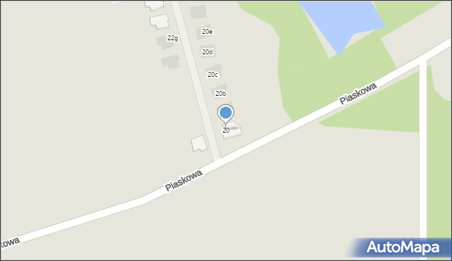 Pyskowice, Piaskowa, 20, mapa Pyskowice