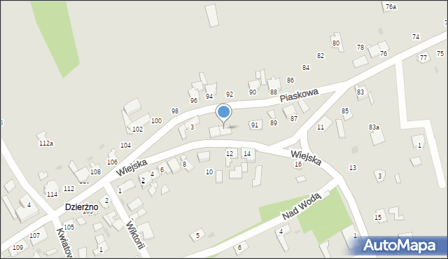 Pyskowice, Piaskowa, 93, mapa Pyskowice