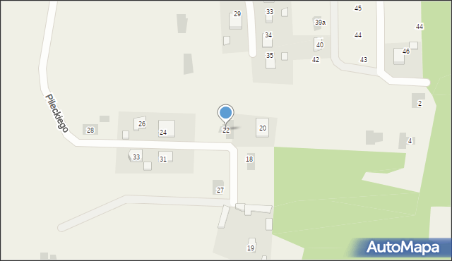 Pysznica, Pileckiego Witolda, rtm., 22, mapa Pysznica