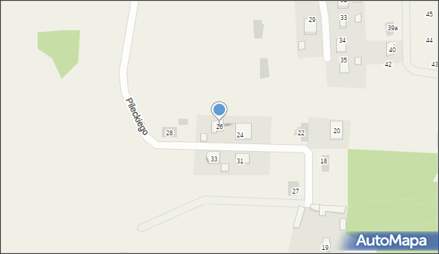 Pysznica, Pileckiego Witolda, rtm., 26, mapa Pysznica