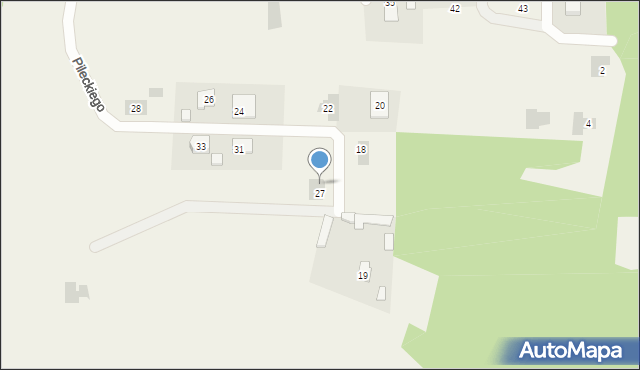 Pysznica, Pileckiego Witolda, rtm., 27a, mapa Pysznica