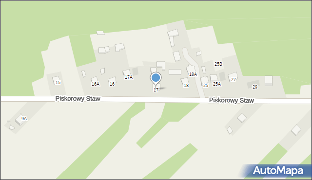 Pysznica, Piskorowy Staw, 17, mapa Pysznica