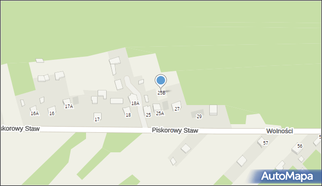 Pysznica, Piskorowy Staw, 25B, mapa Pysznica