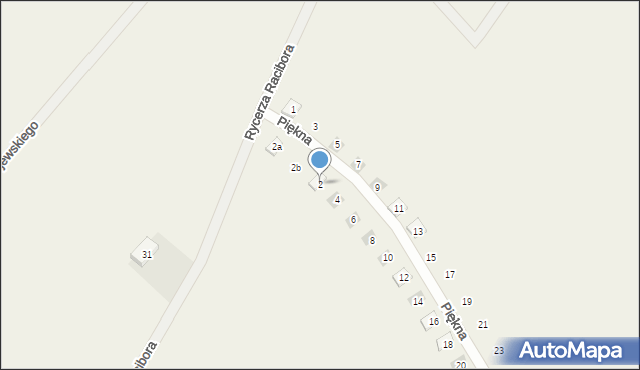 Raciborowice, Piękna, 2, mapa Raciborowice