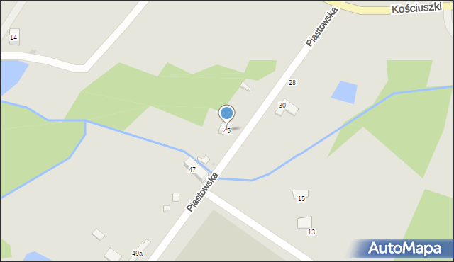 Radków, Piastowska, 45, mapa Radków