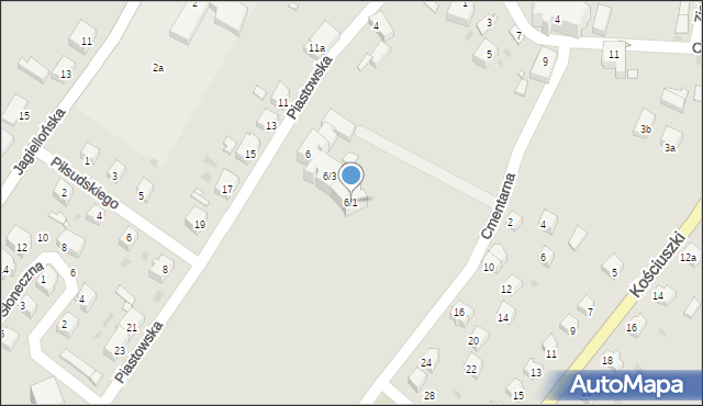 Radków, Piastowska, 6/1, mapa Radków