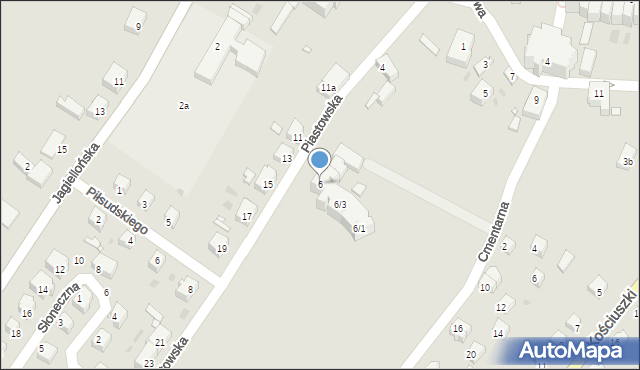 Radków, Piastowska, 6, mapa Radków