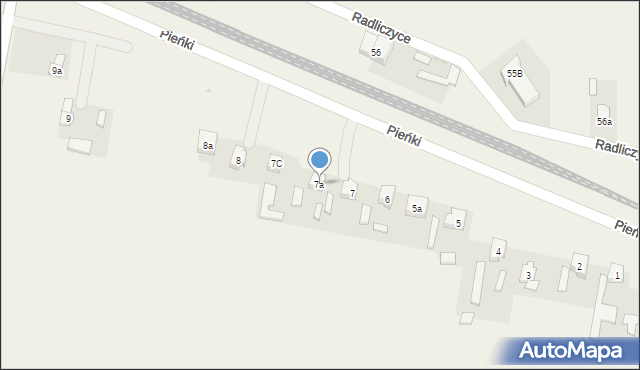Radliczyce, Pieńki, 7a, mapa Radliczyce