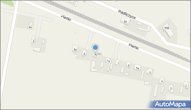 Radliczyce, Pieńki, 7b, mapa Radliczyce