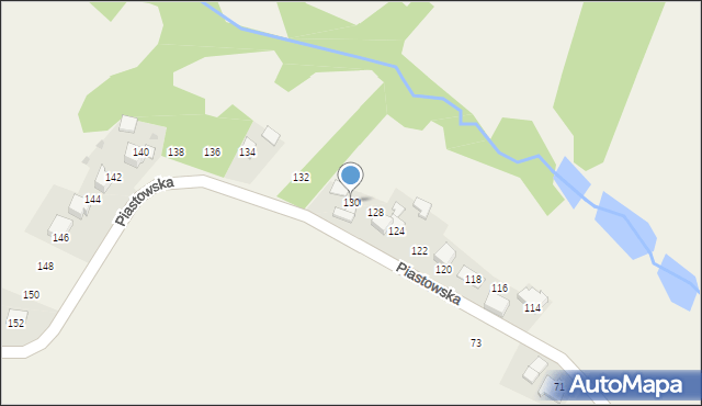 Radocza, Piastowska, 130, mapa Radocza