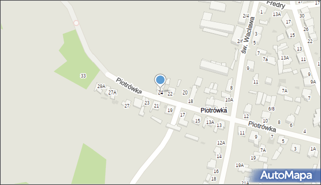 Radom, Piotrówka, 24, mapa Radomia