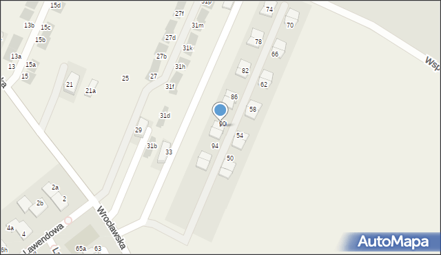 Radomierzyce, Piaskowa, 92, mapa Radomierzyce